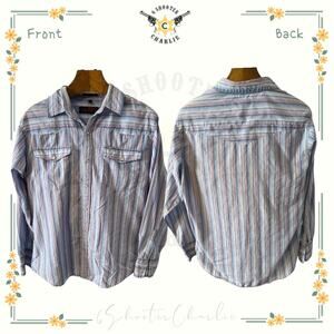 Workwear Canyon Guide Outfitters Men's Plaid Long Sleeve Pearl Snap L